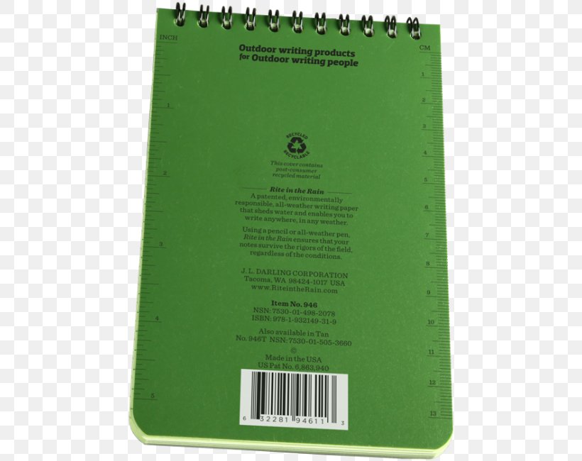Police Notebook Spiral Rain, PNG, 650x650px, Notebook, Book, Fieldnotes, Grass, Green Download Free