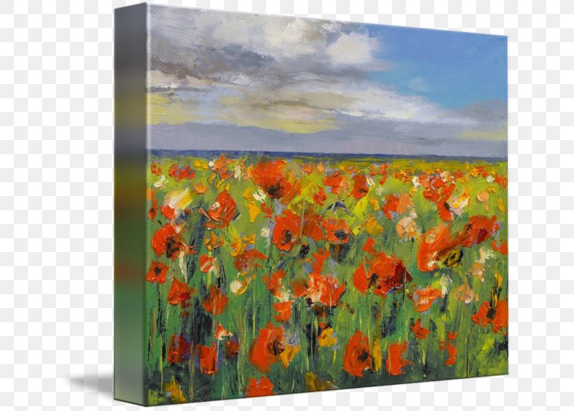 Poppy Poppies Painting Canvas Print, PNG, 650x587px, Poppy, Acrylic Paint, Art, Artist, Canvas Download Free
