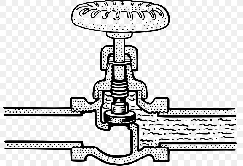 Valve Clip Art, PNG, 800x559px, Valve, Black And White, Diagram, Drawing, Hardware Accessory Download Free