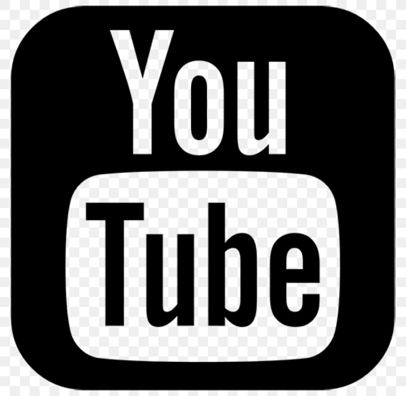 YouTube, PNG, 800x800px, Youtube, Area, Black And White, Brand, Font Awesome Download Free