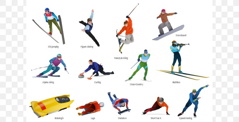 2018 Winter Olympics Winter Sport Skiing Snowboarding Clip Art, PNG, 640x418px, Winter Sport, Alpine Skiing, Figure Skating, Ice Hockey, Ice Skating Download Free