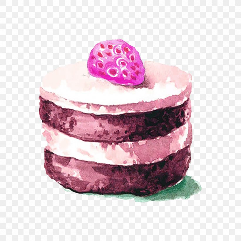 Cupcake Mooncake Watercolor Painting, PNG, 999x999px, Cupcake, Aedmaasikas, Art, Buttercream, Cake Download Free