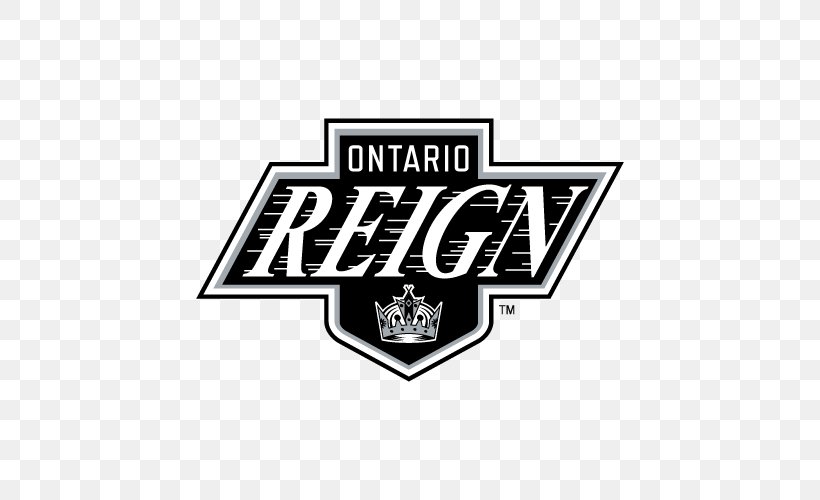 Ontario Reign Hockey American Hockey League Los Angeles Kings San Diego Gulls, PNG, 500x500px, Ontario Reign, American Hockey League, Bakersfield Condors, Black And White, Brand Download Free