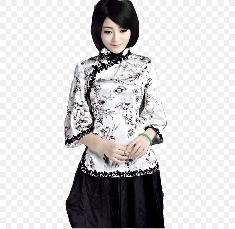 Blouse Cheongsam Sleeve Clothing Shirt, PNG, 455x800px, Watercolor, Cartoon, Flower, Frame, Heart Download Free