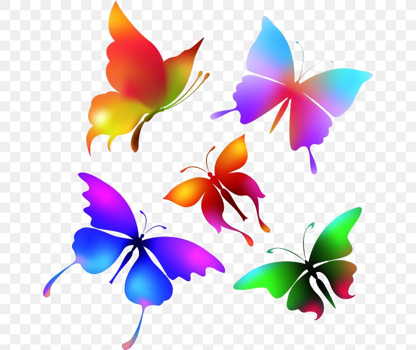 Butterfly Color Royalty-free Clip Art, PNG, 650x691px, Butterfly, Arthropod, Color, Drawing, Flower Download Free