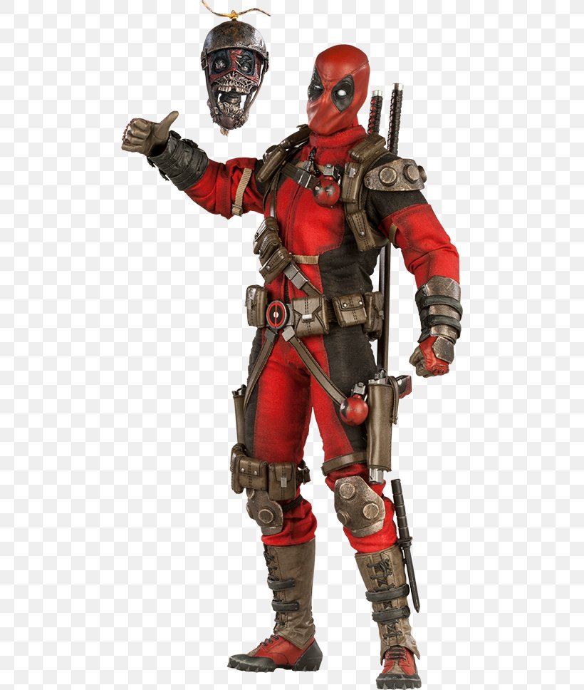 Deadpool Action & Toy Figures 1:6 Scale Modeling Marvel 1/6 Scale Figure Sideshow Collectibles, PNG, 480x968px, 16 Scale Modeling, Deadpool, Action Figure, Action Toy Figures, Armour Download Free
