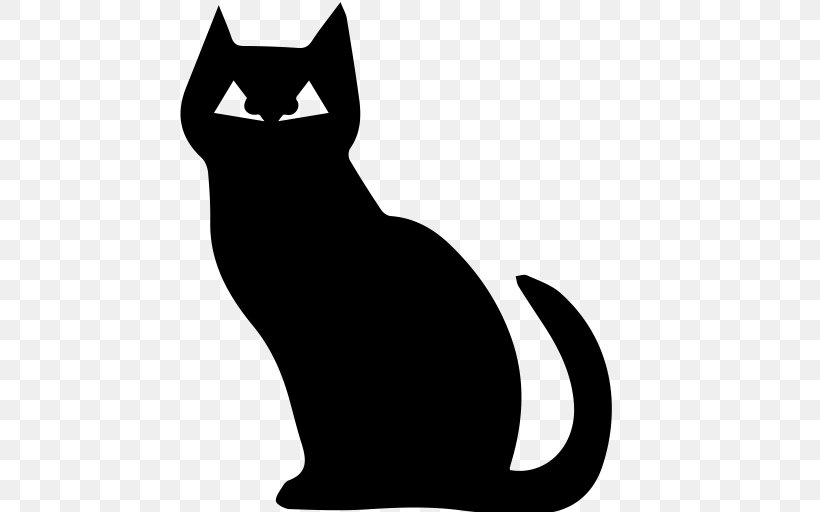 Black Cat Desktop Wallpaper Clip Art, PNG, 512x512px, Cat, Artwork, Black, Black And White, Black Cat Download Free