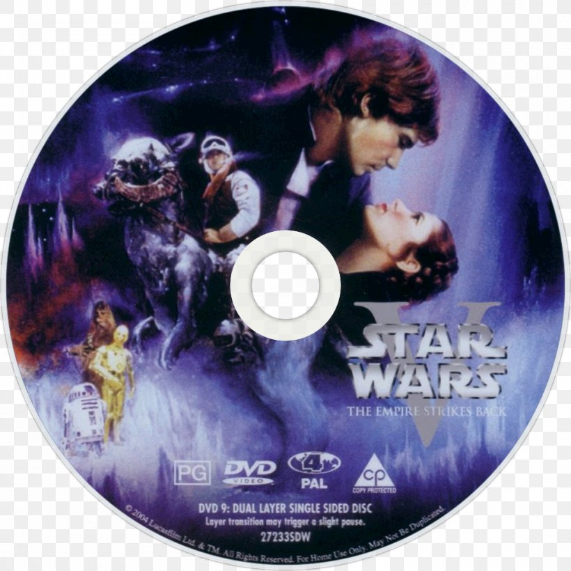 The Empire Strikes Back Anakin Skywalker Luke Skywalker Yoda Film, PNG, 1000x1000px, Empire Strikes Back, Adventure Film, Anakin Skywalker, Compact Disc, Dvd Download Free
