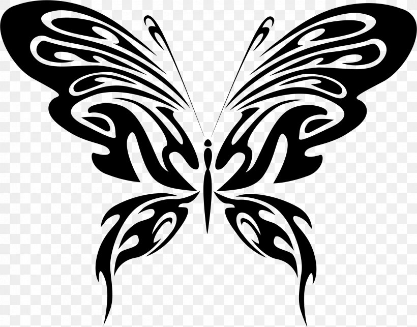 Butterfly Clip Art, PNG, 2400x1883px, Butterfly, Art, Arthropod, Black, Black And White Download Free