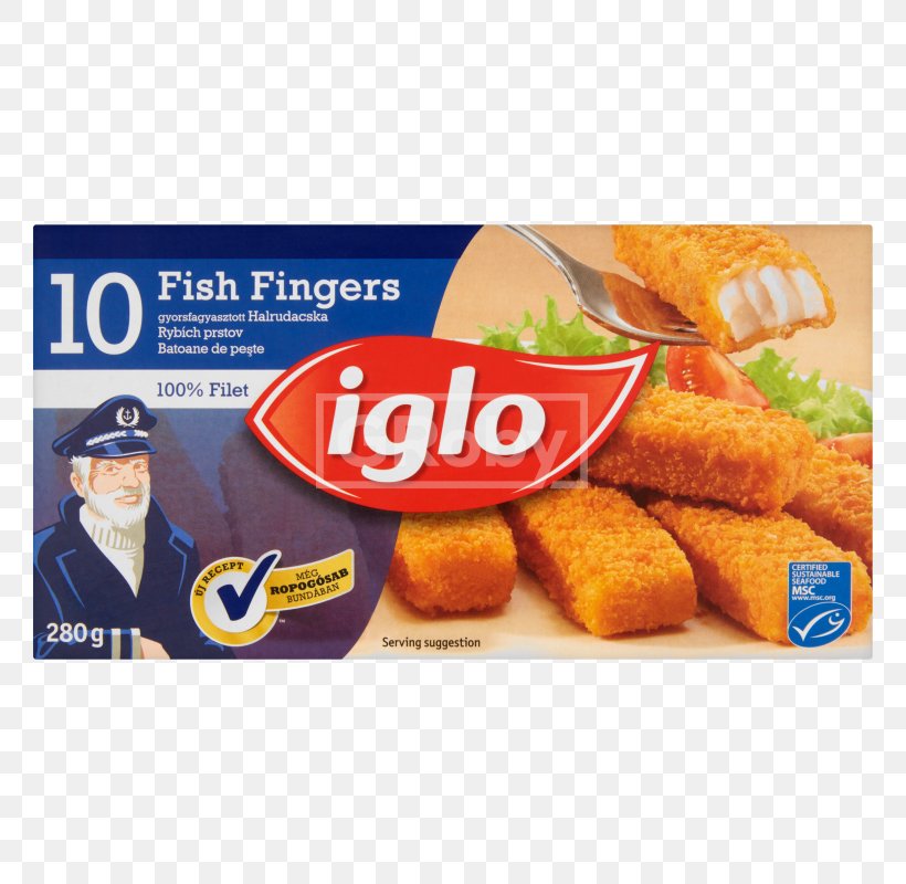 Fish Finger Iglo Supermarket Food Alaska Pollock, PNG, 800x800px, Watercolor, Cartoon, Flower, Frame, Heart Download Free