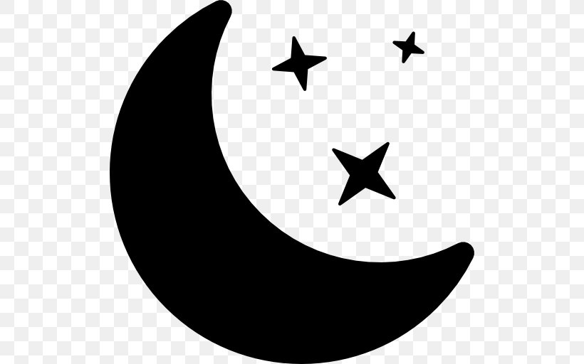 Lunar Phase Moon Star And Crescent Clip Art, PNG, 512x512px, Lunar Phase, Black, Black And White, Crescent, Monochrome Download Free