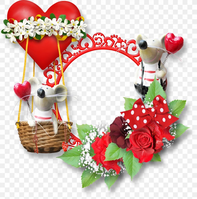 Valentine's Day Picture Frames Gift, PNG, 3090x3122px, Valentine S Day, Artificial Flower, Christmas Decoration, Christmas Ornament, Cut Flowers Download Free