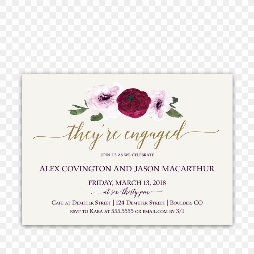 Wedding Invitation Engagement Party Floral Design, PNG, 900x900px, Wedding Invitation, Burgundy, Convite, Email, Engagement Download Free