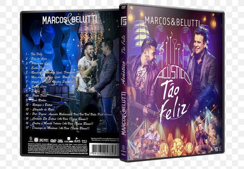 Acústico Tão Feliz Marcos & Belutti DVD Vivo, PNG, 741x569px, Dvd, Film, Poster, Stxe6fin Gr Eur, Vivo Download Free