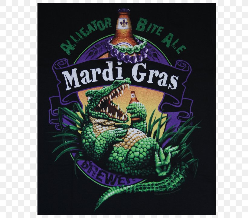T-shirt Mardi Gras Alligators Apron, PNG, 720x720px, Tshirt, Advertising, Alligators, Apron, Bead Download Free