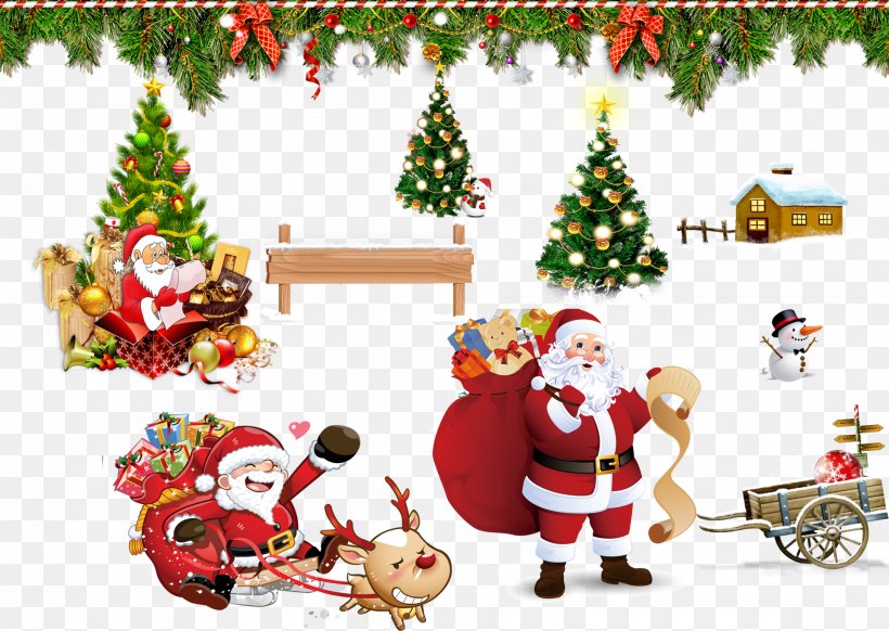 Santa Claus Christmas Card Greeting Card Text, PNG, 1918x1363px, Santa Claus, Art, Christmas, Christmas Card, Christmas Decoration Download Free