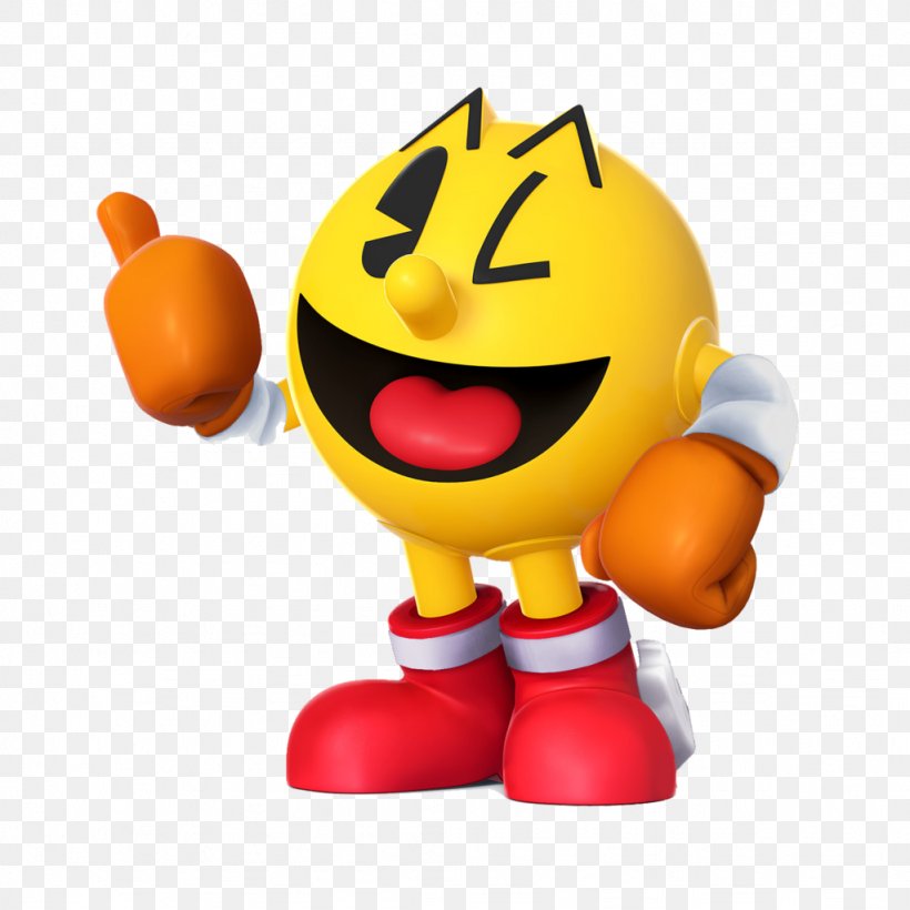 Super Smash Bros. For Nintendo 3DS And Wii U Pac-Man, PNG, 1024x1024px, Pacman, Bandai Namco Entertainment, Emoticon, Figurine, Mario Download Free