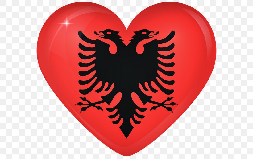 Flag Of Albania National Flag Ensign, PNG, 600x516px, Watercolor, Cartoon, Flower, Frame, Heart Download Free