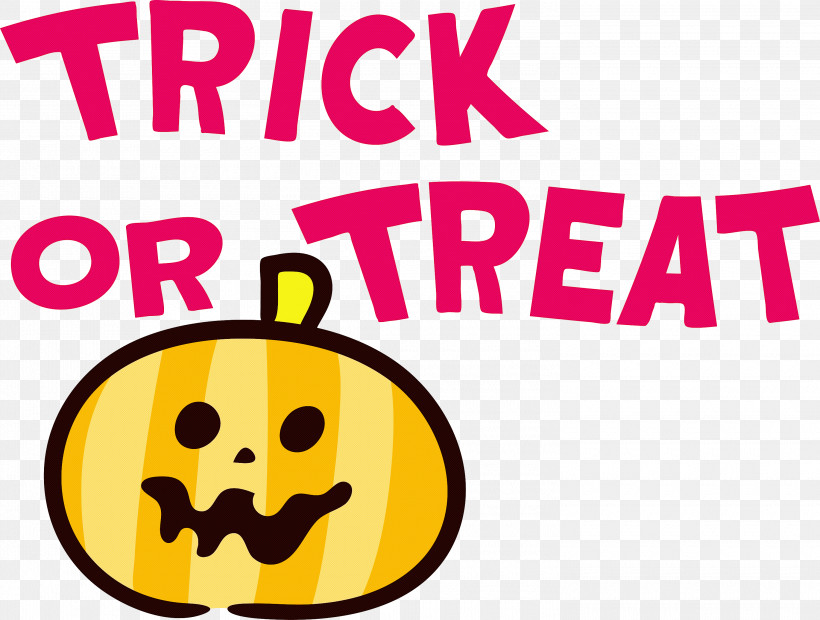 TRICK OR TREAT Halloween, PNG, 3000x2270px, Trick Or Treat, Behavior, Emoticon, Halloween, Happiness Download Free