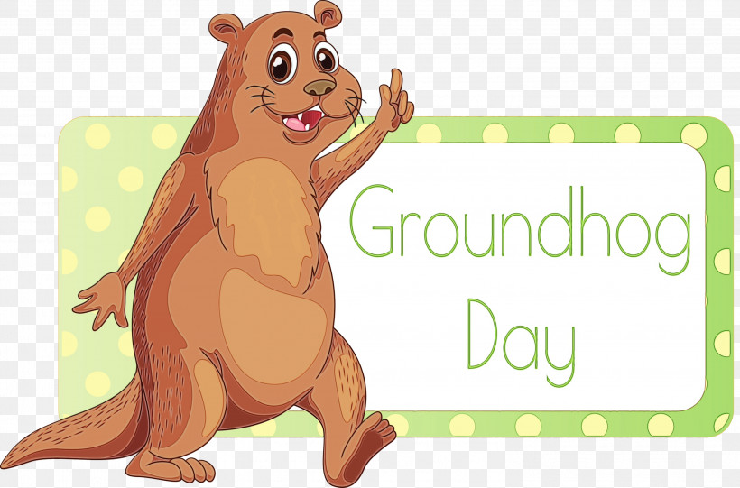 Cartoon Animal Figure Brown Bear Bear Groundhog, PNG, 2999x1980px, Groundhog, Animal Figure, Bear, Beaver, Brown Bear Download Free