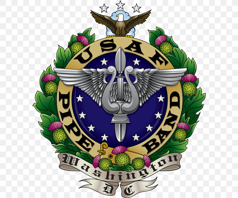 United States Air Force Band United States Air Force Pipe Band, PNG, 600x680px, United States, Air Force Reserve Command, Badge, Crest, Drum And Bugle Corps Download Free