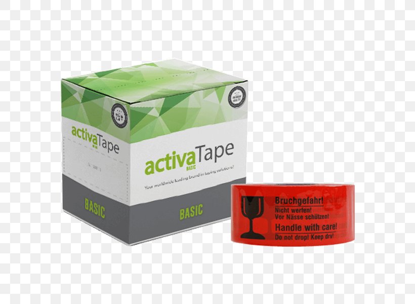 Adhesive Tape Box-sealing Tape Packaging And Labeling ActivaTec International GmbH & Co. KG, PNG, 600x600px, Adhesive Tape, Adhesive, Box, Boxsealing Tape, Consumables Download Free