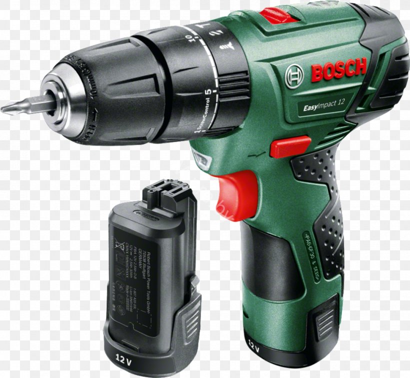 Battery Charger Bosch Home And Garden EasyImpact 12 Cordless Impact Driver 12 V 2.5 Ah Li-ion Incl Battery Lithium-ion Battery Augers Screw Gun, PNG, 970x894px, Battery Charger, Ampere Hour, Augers, Bosch Cordless, Cordless Download Free