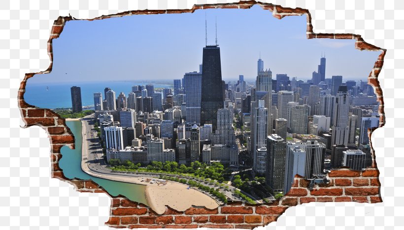 Chicago Skyline Yale Insurance Inc Building Wall Decal, PNG, 750x468px, Chicago Skyline, Building, Chicago, City, Cityscape Download Free