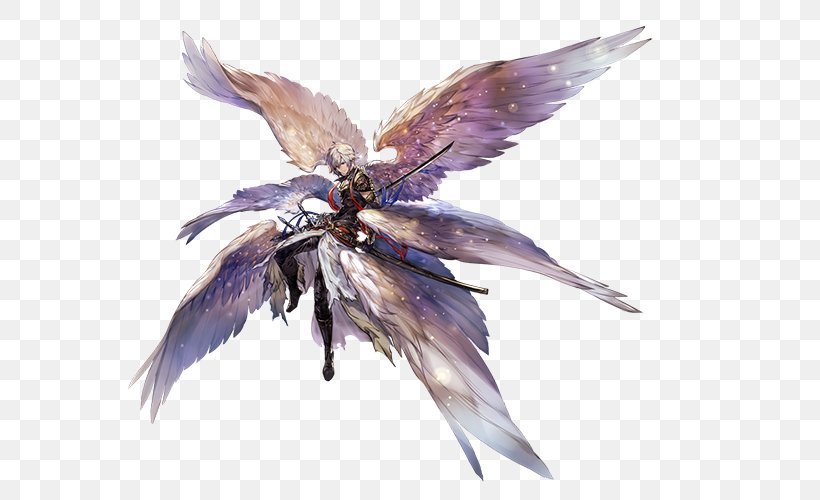 Granblue Fantasy Lucifer Game Character Sandalphon, PNG, 600x500px, Watercolor, Cartoon, Flower, Frame, Heart Download Free