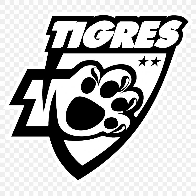 Tigres UANL Premier C.F. Monterrey Liga MX Football, PNG, 2400x2400px, Tigres Uanl, Area, Black And White, Brand, Cf Monterrey Download Free