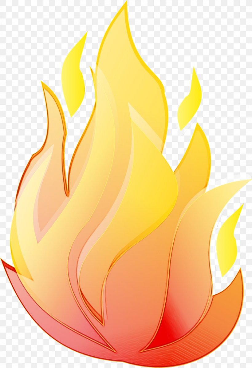 Yellow Flame Clip Art Fire Plant, PNG, 878x1280px, Watercolor, Fire, Flame, Paint, Plant Download Free