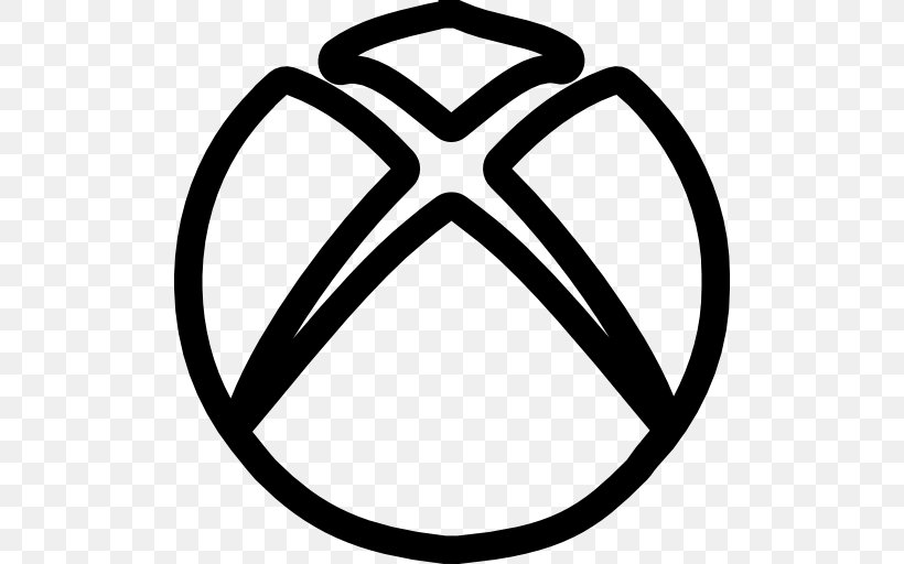 Xbox One Controller Xbox 360 Controller Logo Clip Art, PNG, 512x512px, Xbox One Controller, Area, Black And White, Drawing, Line Art Download Free