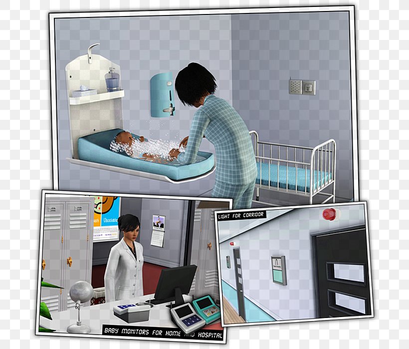 The Sims 3: Generations The Sims 2 The Sims 4 MySims The Sims 3: Seasons, PNG, 700x699px, Sims 3 Generations, Baby Furniture, Baby Monitors, Child, Clinic Download Free