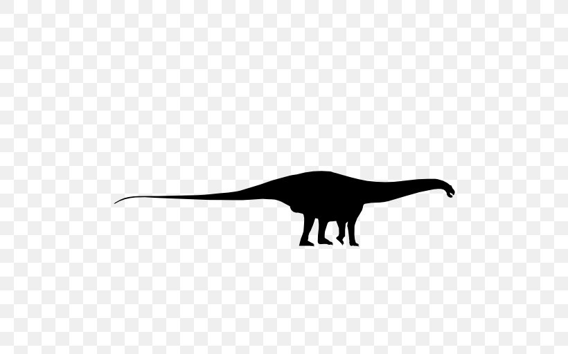 Apatosaurus Massospondylus Black And White Silhouette Dinosaur, PNG, 512x512px, Apatosaurus, Animal, Black, Black And White, Cat Like Mammal Download Free