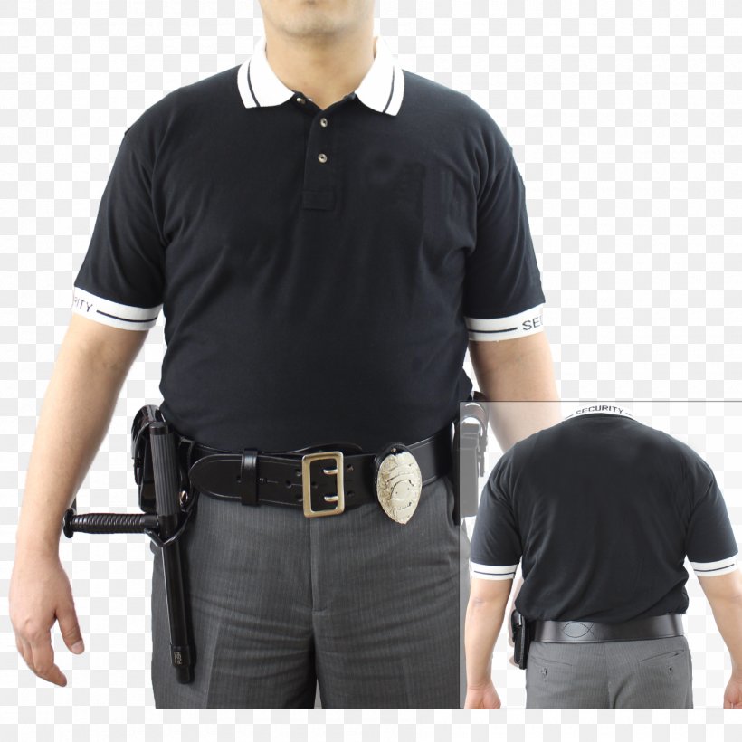 T-shirt Polo Shirt Sleeve Security Guard Uniform, PNG, 1800x1800px, Tshirt, Badge, Bouncer, Clothing, Collar Download Free