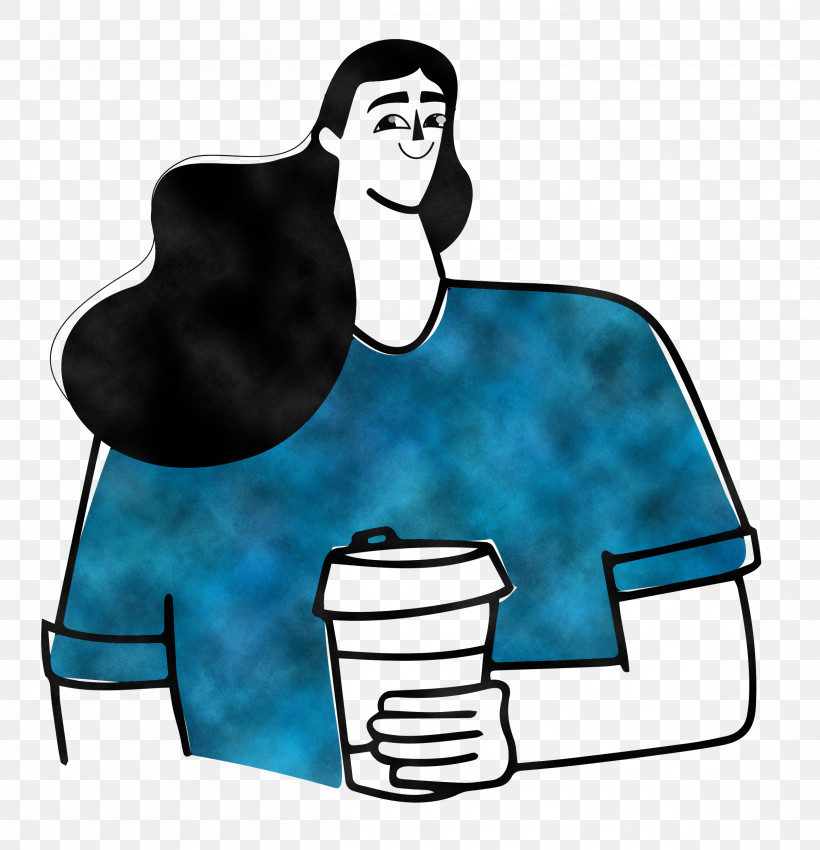 Holding Coffee, PNG, 2411x2500px, Holding Coffee, Behavior, Character, Clothing, Family Download Free