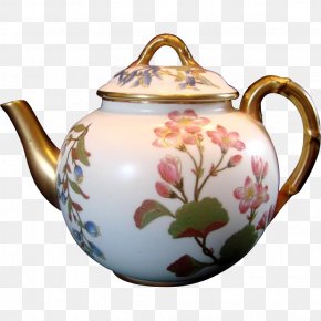 Hand Painted Teapot - Teapot Kettle Porcelain Pottery PNG