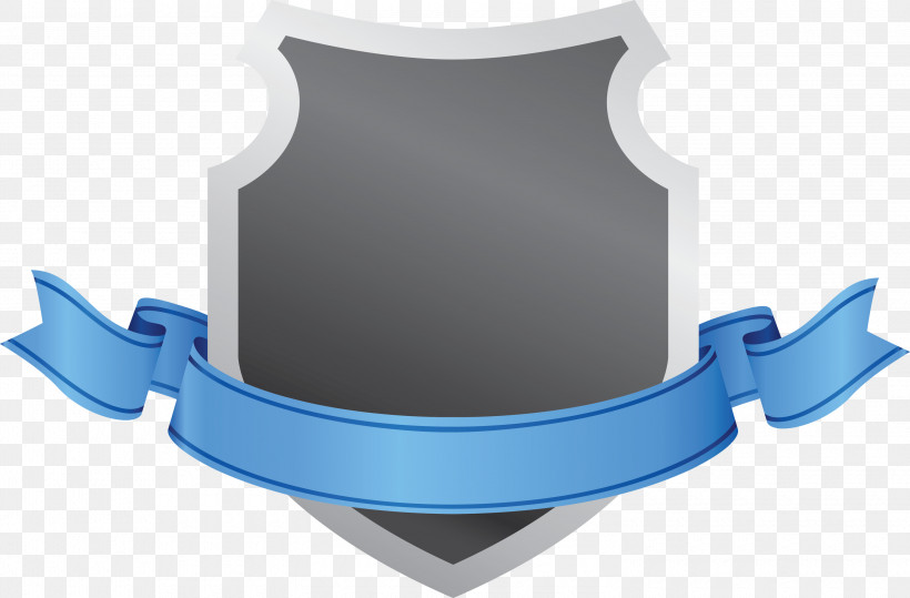 Emblem Ribbon, PNG, 3000x1972px, Emblem Ribbon, Blue, Shield Download Free