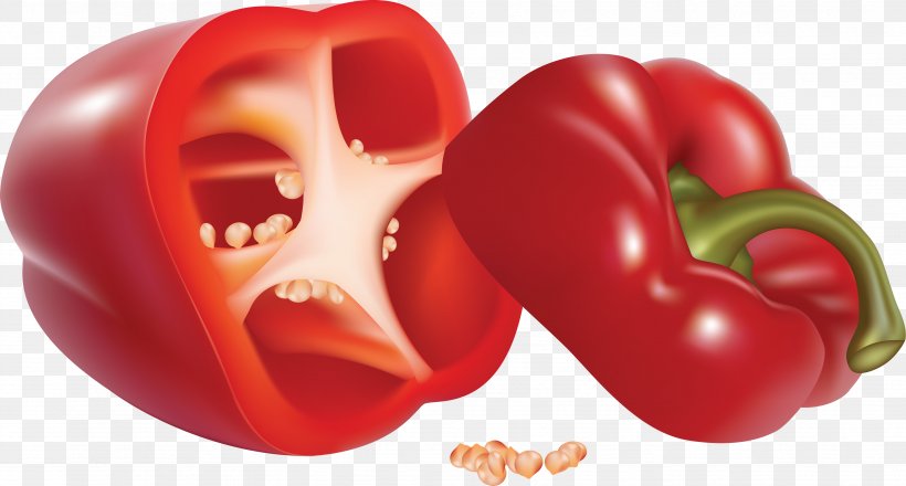 Bell Pepper Chili Pepper Clip Art, PNG, 3548x1904px, Watercolor, Cartoon, Flower, Frame, Heart Download Free
