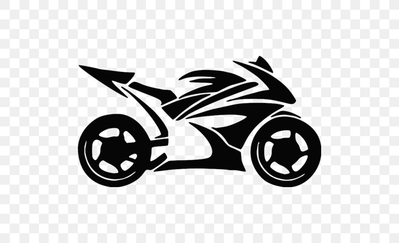 Car Decal Motorcycle Sticker Sport Bike, PNG, 500x500px, Car, Automotive Design, Bicycle, Black, Black And White Download Free