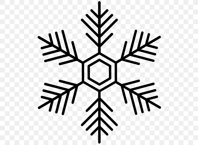 Snowflake, PNG, 600x600px, Line, Coloring Book, Leaf, Line Art, Plant Download Free