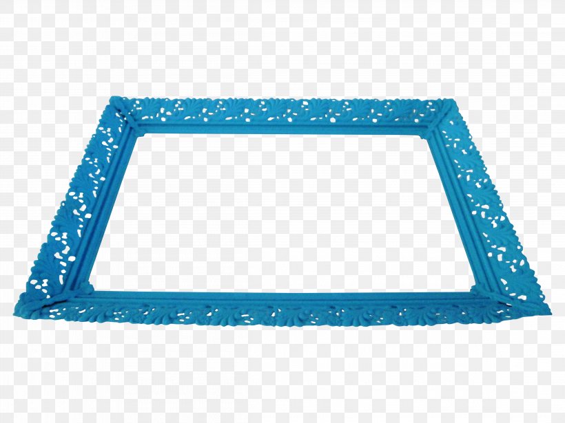 Blue Tray Rectangle Filigree Plate, PNG, 4608x3456px, Blue, Aqua, Chest Of Drawers, Etsy, Filigree Download Free