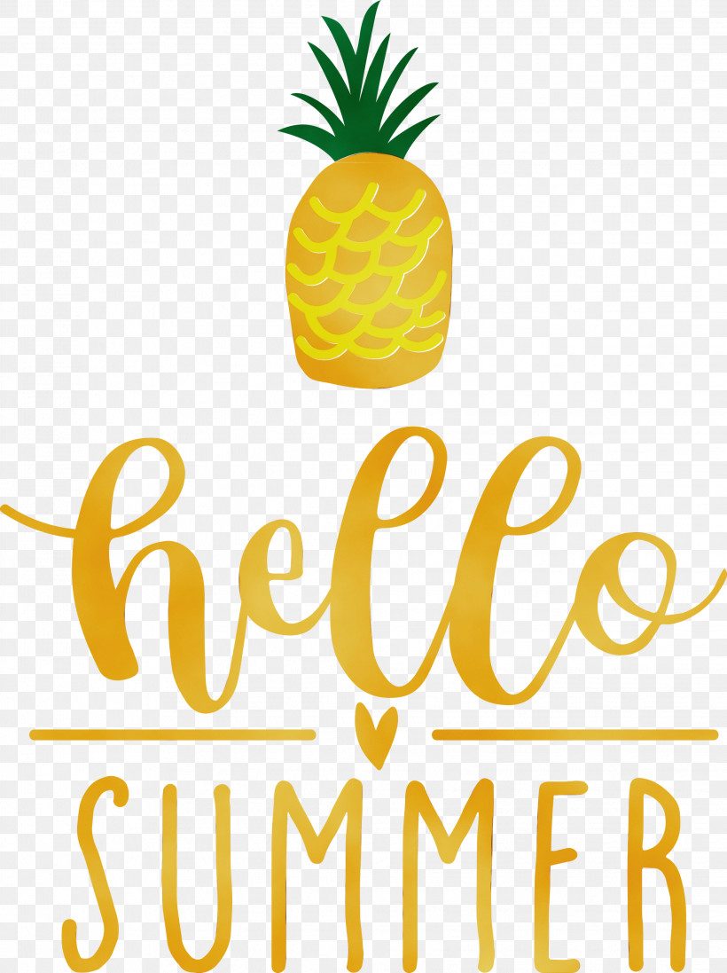 Pineapple, PNG, 2241x3000px, Hello Summer, Flower, Fruit, Geometry, Line Download Free