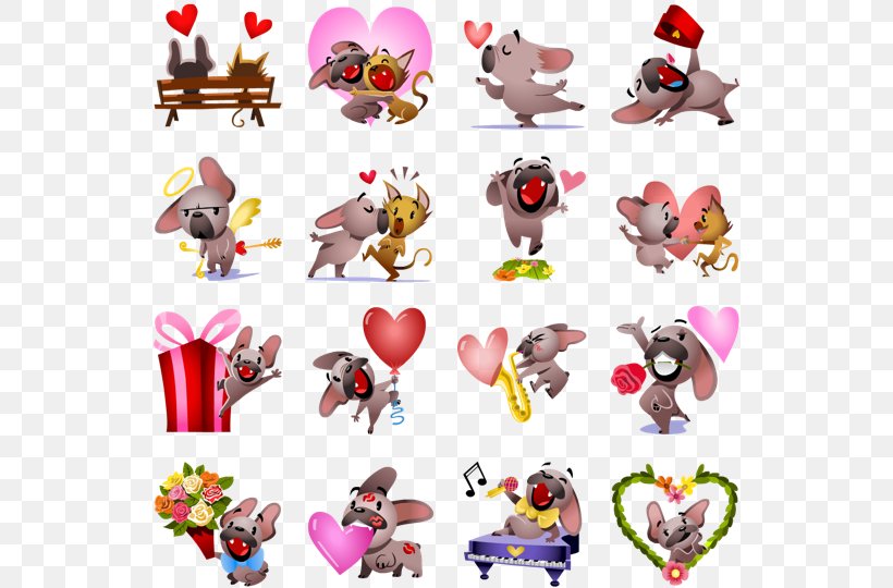 Sticker Emoji Love Emoticon, PNG, 540x540px, Sticker, Advertising, Animal Figure, Emoji, Emoticon Download Free