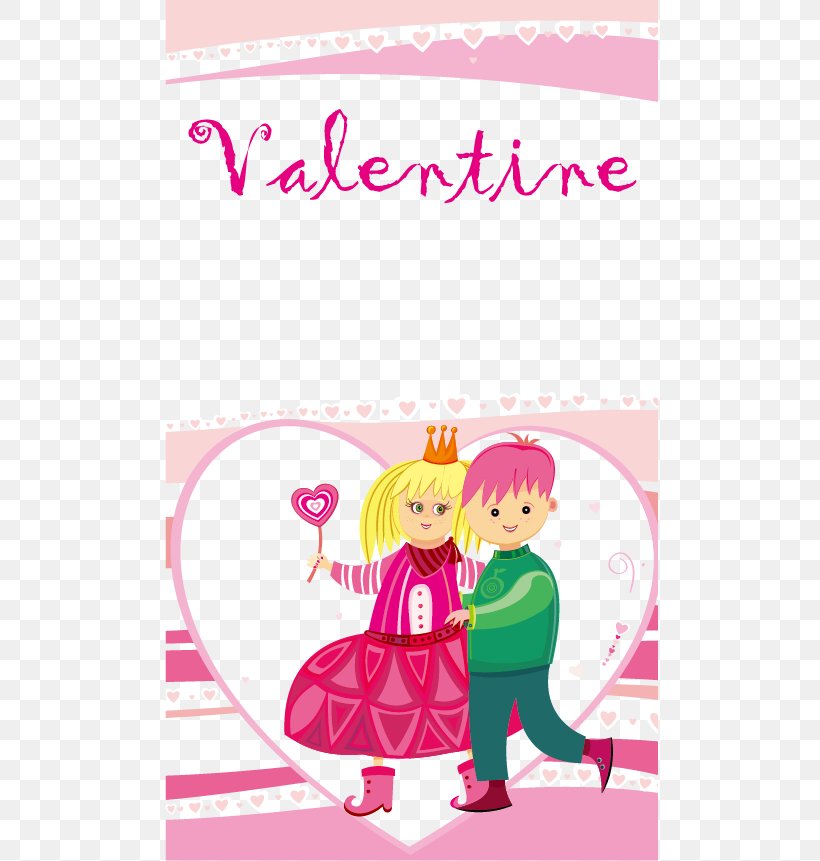 Valentines Day Cartoon, PNG, 496x861px, Watercolor, Cartoon, Flower, Frame, Heart Download Free