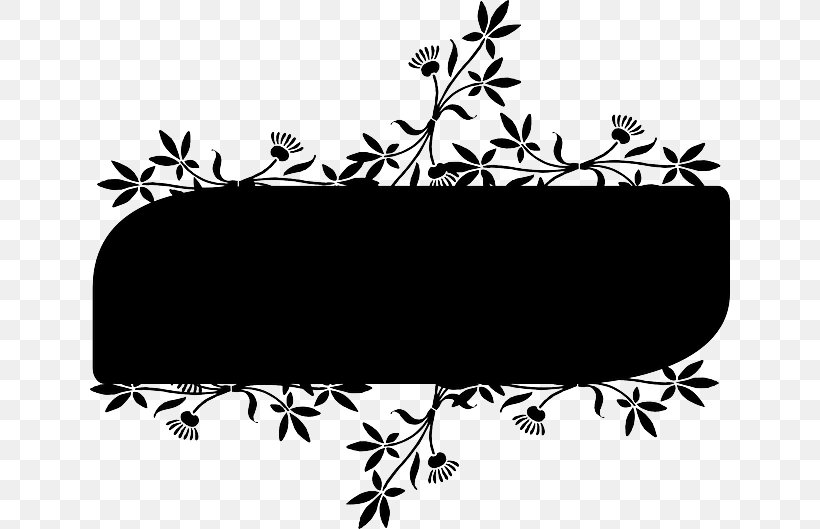 Banner Ornament Clip Art, PNG, 640x529px, Banner, Black, Black And White, Branch, Color Download Free