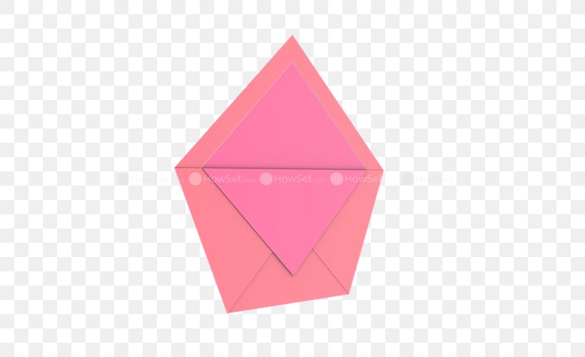 Rectangle Triangle Origami, PNG, 500x500px, Rectangle, Magenta, Minute, Origami, Pink Download Free