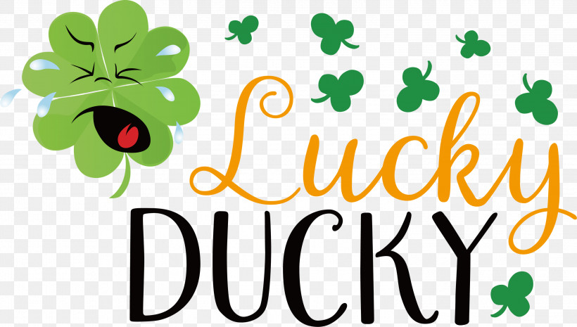 Lucky Ducky Patricks Day Saint Patrick, PNG, 2999x1704px, Patricks Day, Cartoon, Flower, Fruit, Leaf Download Free