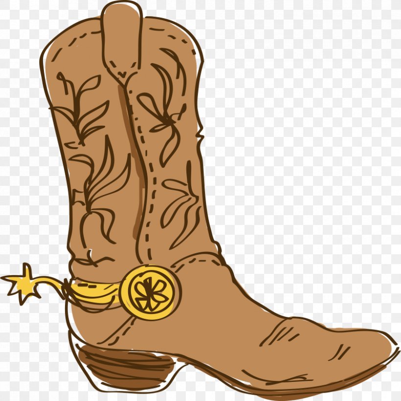 Cowboy Boot Shoe High-heeled Footwear, PNG, 839x839px, Cowboy Boot, Boot, Brown, Designer, Drawing Download Free