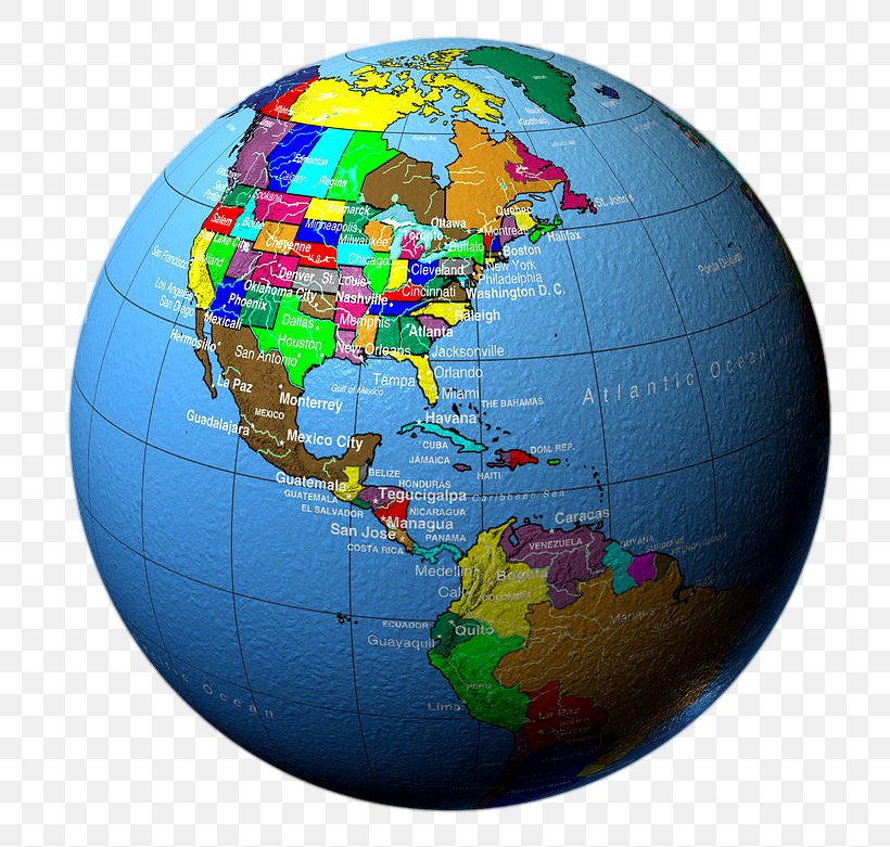 Globe United States World Map, PNG, 754x781px, Globe, Americas, Continent, Earth, Geography Download Free